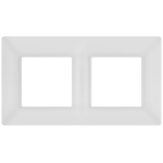 Рамка для розеток и выключателей ЭРА Elegance 14-5002-01М на 2 поста, белый матовый