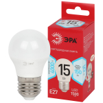 Лампа светодиодная ЭРА RED LINE LED P45-15W-840-E27 R 15Вт шар нейтральный белый свет E27
