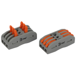 Клемма ЭРА NO-225-395 проходная 222-2413 с рычагами 3 полюса 0.08-2.5/4 мм2 упаковка 15 шт