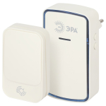 Звонок дверной ЭРА KINETIC C102 беспроводной LED подсветка от сети белый 38 мелодий