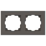 Рамка для розеток и выключателей Intro Accent 6-502-09 на 2 поста, СУ, титан