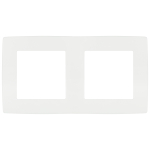 Рамка для розеток и выключателей ЭРА Серия 12 12-5002-01М на 2 поста, белый матовый