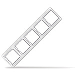 Рамка пятиместная горизонтальная Валери белая UNIVERSAL