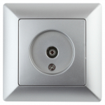 Розетка Intro Solo 4-301-03 алюминий телевизионная одиночная скрытой установки