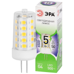 Лампа светодиодная ЭРА GREEN LINE LED G4-JC-5W-865-12V GL 5Вт капсула 12В холодный свет G4