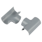 Т-образный угол ЭРА T-KK-20-12-F для полукруглого кабель-канала серый 20х12мм 2шт/комплект
