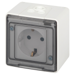 Розетка ЭРА Эксперт 11-2501-01 2P+E IP55, 16A-250В, ОУ, белый