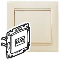 VALENA DIY Розетка компьютерная RJ45 категория 5Е UTP с захватами слоновая кость