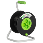 Удлинитель силовой ЭРА GREEN LINE KAT-2x1.5-40m Greenline на катушке пластик 4 розетки без заземления 40м ПВС 2x1.5мм2