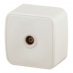 Розетка ЭРА Intro Polo 3-301-02 накладная слоновая кость телевизионная