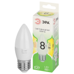 Лампочка светодиодная ЭРА GREEN LINE LED B35-8W-830-E27 GL E27 8 Вт свеча теплый свет Лампочка светодиодная ЭРА GREEN LINE LED B35-8W-830-E27 GL E27 8 Вт свеча теплый свет