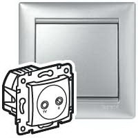 Розетка TV-FM 14dB проходная алюминий VALENA Legrand