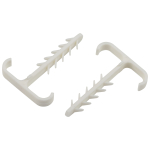 Дюбель хомут ЭРА NO-225-225 Т-образный 6-12мм белый (10 штук)