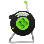 Удлинитель силовой ЭРА GREEN LINE KAT-3x1.5-50m Greenline на катушке пластик 4 розетки с заземлением 50м ПВС 3x1.5мм2