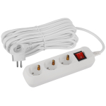 Удлинитель электрический ЭРА UDL-16-3100-ES Greenline 3 розетки с заземлением с выключателем 10м ПВС 3x1мм2