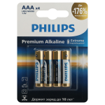 Батарейки Philips LR03M4B/51 ААА алкалиновые 1,5v 4 шт. LR03-4BL Premium (4/48/144/25920) Батарейки Philips LR03M4B/51 ААА алкалиновые 1,5v 4 шт. LR03-4BL Premium (4/48/144/25920)