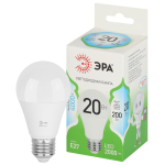 Лампочка светодиодная ЭРА GREEN LINE LED A60-20W-840-E27 GL E27 20 Вт груша яркий белый свет Лампочка светодиодная ЭРА GREEN LINE LED A60-20W-840-E27 GL E27 20 Вт груша яркий белый свет
