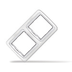 Рамка двухместная горизонтальная Валери белая UNIVERSAL