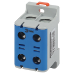 Клемма силовая вводная КСВ ЭРА NO-224-141 двойная (KE67.2) 16-95 мм² синяя "N"