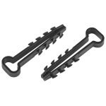 Дюбель хомут ЭРА NO-225-209 для плоского кабеля 6-12 мм чёрный (50 штук)