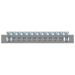 Шина ЭРА NO-224-85 PEN земля-ноль 6х9мм 12/2 никелированная с креплениями по краям Шина ЭРА NO-224-85 PEN земля-ноль 6х9мм 12/2 никелированная с креплениями по краям