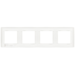 Рамка для розеток и выключателей ЭРА Серия 12 12-5004-01М на 4 поста, белый матовый