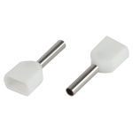 Наконечник-гильза ЭРА NO-225-96 (двойной) НШвИ(2) 0,5-8 с изолированным фланцем (упаковка 50 шт.)