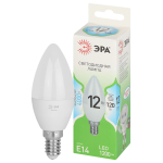Лампочка светодиодная ЭРА GREEN LINE LED B35-12W-840-E14 GL E14 12 Вт свеча яркий белый свет