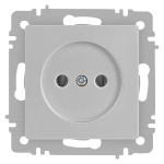 Розетка Intro Accent 6-201-03 2P, 16А-250В, IP20, СУ, алюминий