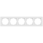 Рамка для розеток и выключателей Intro Accent 6-505-01М на 5 постов, СУ, белый матовый