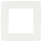 Рамка для розеток и выключателей ЭРА Серия 12 12-5001-01М на 1 пост, белый матовый
