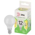 Лампочка светодиодная ЭРА GREEN LINE LED P45-12W-830-E14 GL E14 12 Вт шар теплый свет