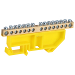 Шина ЭРА NO-224-92 PE земля на DIN-изоляторе ШНИ-6х9-14-Д-желтый Шина ЭРА NO-224-92 PE земля на DIN-изоляторе ШНИ-6х9-14-Д-желтый