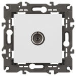 Розетка ЭРА Elegance 14-3101-01М TV одиночная, белый матовый