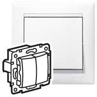 VALENA DIY Выключатель 2-клавишный схема 5 10А безвинтовое крепление белый VALENA DIY Выключатель 2-клавишный схема 5 10А безвинтовое крепление белый