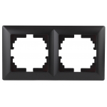 Рамка ЭРА Intro Solo 4-502-05 для розеток и выключателей на 2 поста антрацит