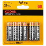 Батарейки Kodak LR6-4+2BL XTRALIFE Alkaline (72/288) Батарейки Kodak LR6-4+2BL XTRALIFE Alkaline (72/288)