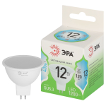 Лампочка светодиодная ЭРА GREEN LINE LED MR16-12W-840-GU5.3 GL GU5.3 12 Вт софит яркий белый свет Лампочка светодиодная ЭРА GREEN LINE LED MR16-12W-840-GU5.3 GL GU5.3 12 Вт софит яркий белый свет