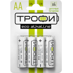 Элемент питания Трофи LR6-4BL ECO щелочная (алкалиновая)