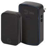 Звонок дверной ЭРА KINETIC C102 беспроводной LED подсветка от сети чёрный 38 мелодий