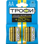 Элемент питания Трофи LR6-4BL ULTRA щелочная (алкалиновая) Элемент питания Трофи LR6-4BL ULTRA щелочная (алкалиновая)