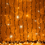 Гирлянда ЭРА ERAPS-Z светодиодная новогодняя занавес 3*2 м желтая 600 LED