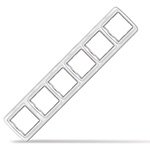 Рамка шестиместная горизонтальная Валери белая UNIVERSAL