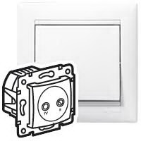 Розетка TV-FM проходная в рамку белый VALENA Legrand