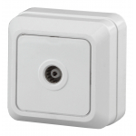 Розетка ЭРА Intro Quadro 2-301-01 16А 250В накладная белый телевизионная