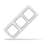 Рамка трехместная горизонтальная Валери белая UNIVERSAL