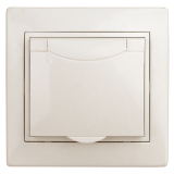 Розетка ЭРА Intro Plano 1-203-02 16А 250В слоновая кость с заземлением с крышкой