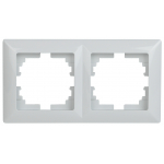 Рамка ЭРА Intro Solo 4-502-01 для розеток и выключателей на 2 поста белый