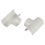 Т-образный угол ЭРА T-KK-20-12-FW для полукруглого кабель-канала белый 20х12мм 2шт/комплект