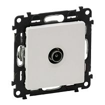 Розетка ТВ оконечная 10дБ 0-862 МГц с лицевой панелью белая Valena LIFE DIY Legrand